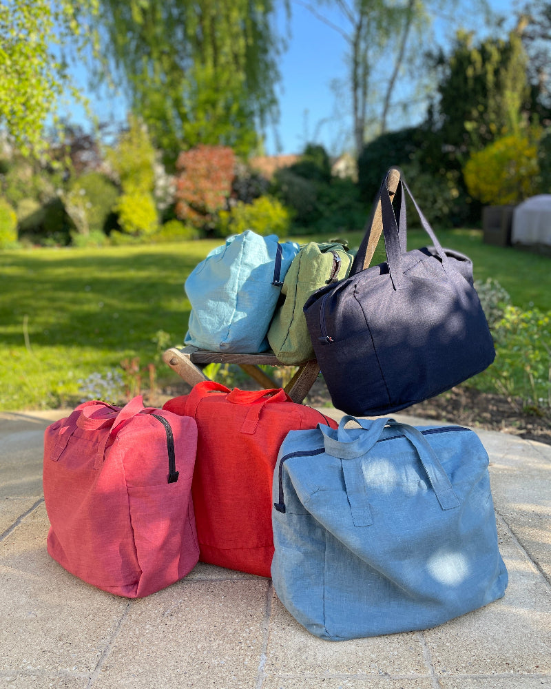 Gamme sacs en lin colorés