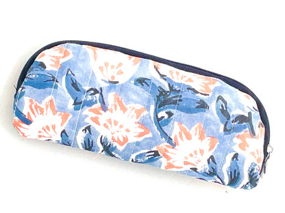 Etui à lunettes de soleil en tissu couleur grise