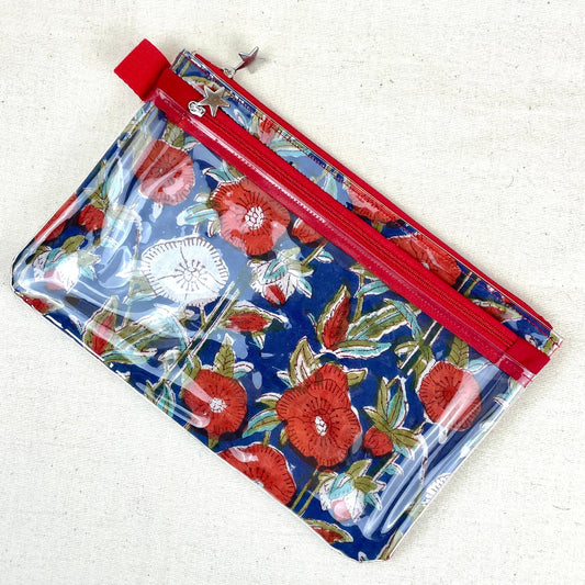 Grande trousse tactile smartphone Bleu et rouge