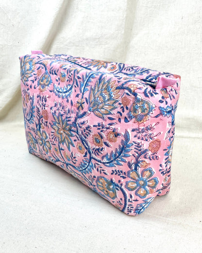 Grande trousse de toilette rose