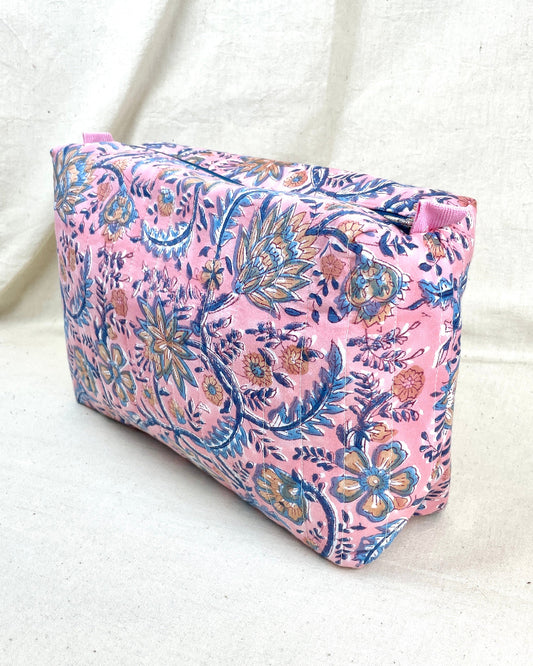 Grande trousse de toilette rose