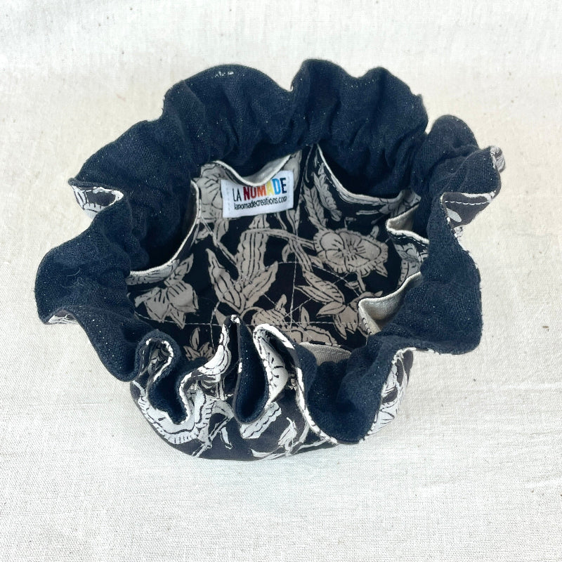 Trousse a bijoux aumonière NOIRE