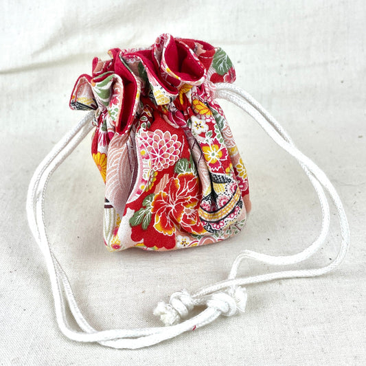 Trousse a bijoux aumonière  rouge