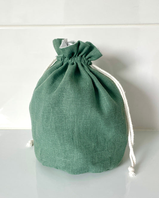 Trousse de toilette pochon couleur verte