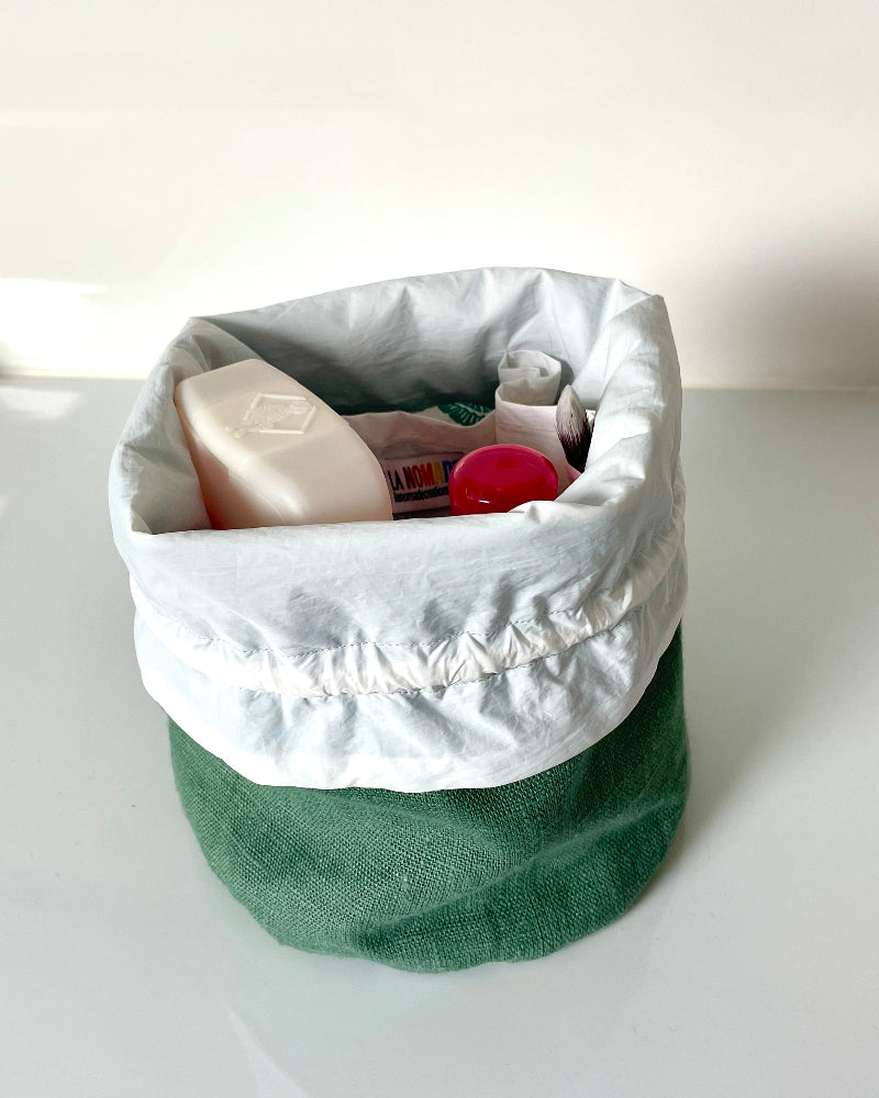 Trousse de toilette pochon couleur verte