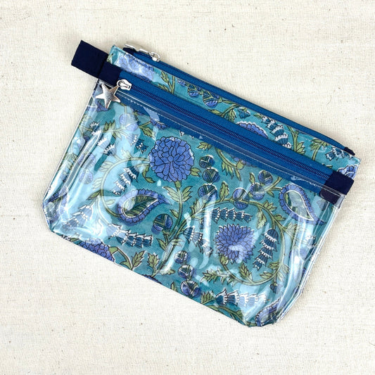 petite trousse tactile smartphone tissu vert profond