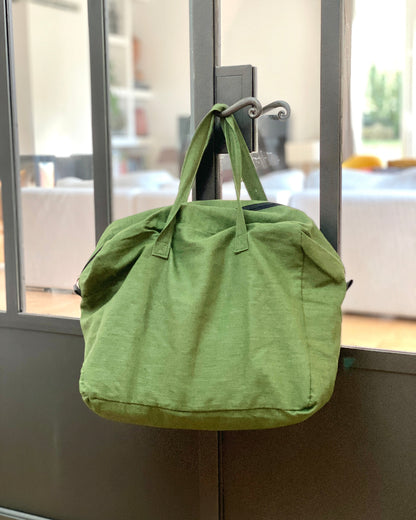 sac en lin vert