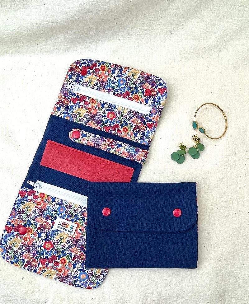 Trousse à bijoux nomade bleue