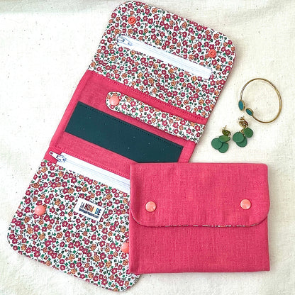 Trousse à bijoux nomade rose